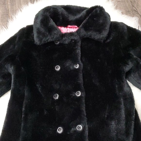 Circo Black Pea Coat with Pink Lining Size 4T - Picture 5 of 7